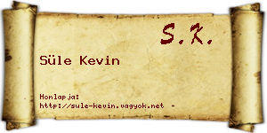 Süle Kevin névjegykártya
